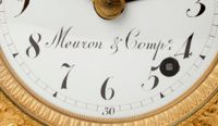 Een Zwitserse verguld bronzen 'pendule d'officier' met grande sonnerie, door Meuron & Compagnie, omstreeks 1810 - afbeelding 3