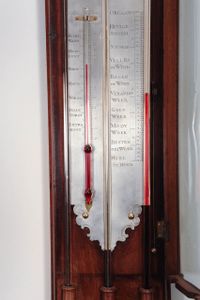 A good Dutch Louis XVI mahogany inlaid 'bakbarometer', by Zaveri Ori, circa 1800 - image 5