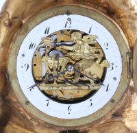 Een Oostenrijkse verguld houten figurale klok met dubbel mechaniek, omstreeks 1830 - afbeelding 4