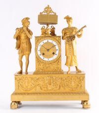 A good French Charles X ormolu sculptural mantel clock, circa 1825. - image 1