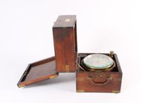 Een Engelse palissander 56-uurs chronometer, door Joseph Sewill, omsteeks 1870 - afbeelding 3