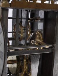 A French iron and brass alarm lantern clock, by Rouelle, circa 1725 - image 6