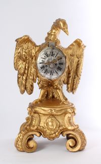 A decorative South German parcel gilt sculptural table clock, circa 1730. - image 1