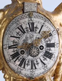 A decorative South German parcel gilt sculptural table clock, circa 1730. - image 3