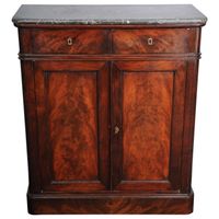 A French late Empire mahogany wall cupboard with marble top, circa 1840 - image 1