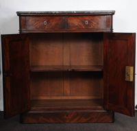 A French late Empire mahogany wall cupboard with marble top, circa 1840 - image 3