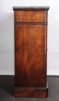 A French late Empire mahogany wall cupboard with marble top, circa 1840 - image 8