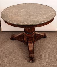 An attractive French Charles X mahogany table with marble top, circa 1830 - image 2
