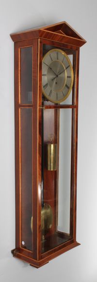 A good Austrian mahogany inlaid 'Dachluhr' regulator timepiece, circa 1840. - image 2