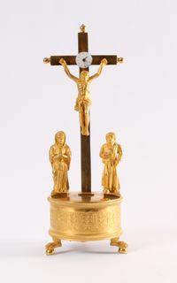 A rare South German ormolu crucifix clock, by Joseph Patzelt, circa 1820 - image 3
