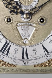 A rare Dutch burr walnut longcase clock with planisphere dial by Andries Vermeulen, Amsterdam, circa 1730 - image 8
