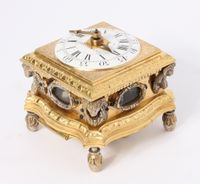 A small horizontal alarm table clock with push repeat, by P.I. Radzinski, circa 1750 - image 1