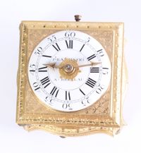 A small horizontal alarm table clock with push repeat, by P.I. Radzinski, circa 1750 - image 5