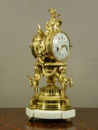 An attractive French Louis XVI ormolu sculptural mantel clock J B Balthazar, circa 1770 - image 2