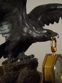 An eagle shaped bronze watch stand and clock watch with quarter repetition - image 4