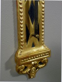 Een Zuid-Duitse Lodewijk XVI verguld houten zaagklok, omstreeks 1760 - afbeelding 3