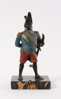 A cold painted bronze model of general Toussaint-Louverture on portor base, circa 1880 - image 2