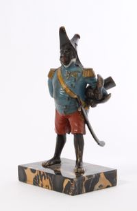 A cold painted bronze model of general Toussaint-Louverture on portor base, circa 1880 - image 3