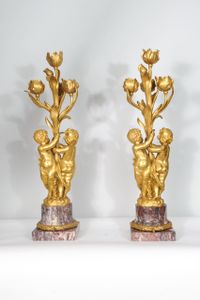 A pair of large gilt bronze and marble figural lamps attributed to E.F. Caldwell, circa 1900 - image 9
