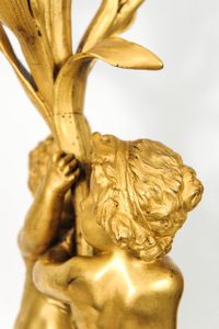 A pair of large gilt bronze and marble figural lamps attributed to E.F. Caldwell, circa 1900 - image 4