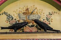 Een zeldzame Duitse Schwarzwald orgel speelklok met vogelautomaat, circa 1820. - afbeelding 6