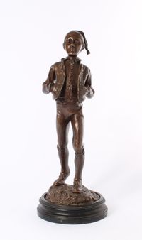 'Boy with frigian hat', patinated bronze signed P. Stotz, circa 1900. - image 2