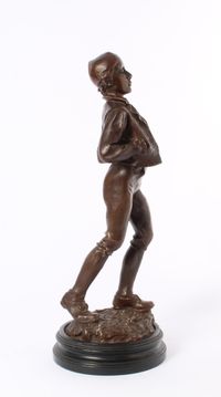 'Boy with frigian hat', patinated bronze signed P. Stotz, circa 1900. - image 3