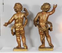 A pair of Dutch giltwood pendant figures of putti, circa 1660 - image 5