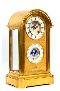 Een Franse Napoleon III verguld-bronzen mantel regulateur, derde kwart 19de eeuw. - afbeelding 2