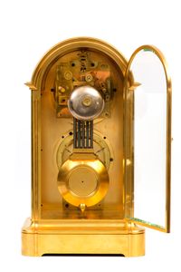 Een Franse Napoleon III verguld-bronzen mantel regulateur, derde kwart 19de eeuw. - afbeelding 3