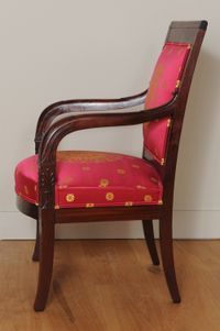 A set of six very fine Empire mahogany fauteuils à la Reine. - image 6