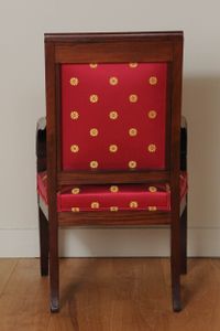 A set of six very fine Empire mahogany fauteuils à la Reine. - image 7