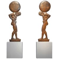 An imposing pair of bronze high relief wall decorations, circa 1925 - image 1
