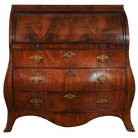 Een Hollands mahoniehouten cilinderbureau, omstreeks 1770 - afbeelding 1