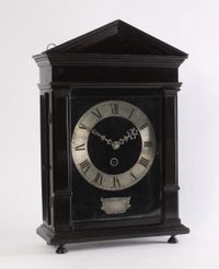 An early Dutch ebony and silvered 'Hague clock', by Christiaan Reynaert Haghe, circa 1665 - image 1