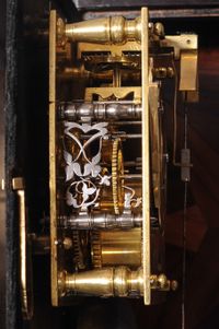 An early Dutch ebony and silvered 'Hague clock', by Christiaan Reynaert Haghe, circa 1665 - image 7
