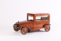 An Art Deco thuja burr model of a car with music box, circa 1930 - image 2