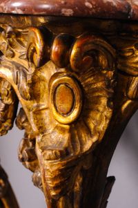 A French Transition giltwood console table with marble top, circa 1765 - image 6