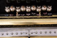 An imposing Swiss mandoline and 'bells-in-sight' interchangeable six cylinder music box and desk, by Samuel Troll, circa 1880 - image 7