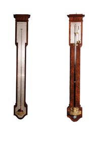 A French Charles X mahogany wall thermometer and barometer (a pair), by Lerebours, circa 1835 - image 1