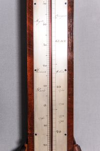 A French Charles X mahogany wall thermometer and barometer (a pair), by Lerebours, circa 1835 - image 3
