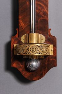 A French Charles X mahogany wall thermometer and barometer (a pair), by Lerebours, circa 1835 - image 4