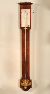 A French Charles X mahogany wall thermometer and barometer (a pair), by Lerebours, circa 1835 - image 8