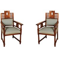 A Dutch Art Deco mahogany dining room set of a table and four chairs, circa 1920 - image 1