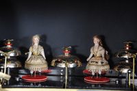 A Swiss amboyna 'bells-in-sight' cylinder music box with animated dancers, circa 1880 - image 8