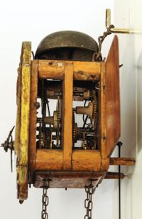 A miniature German Black Forest copper and wood so-called 'Sorg' wall clock, circa 1840 - image 7