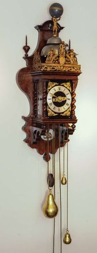 A good Dutch Zaanse rosewood wall clock, by Cornelis van Rossen, circa 1700 - image 9