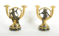 A pair of French ormolu and patinated bronze candlesticks, after Alfons Giroux, circa 1880 - image 2
