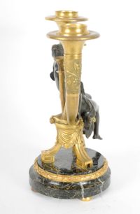 A pair of French ormolu and patinated bronze candlesticks, after Alfons Giroux, circa 1880 - image 8