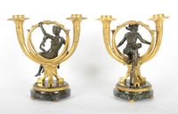 A pair of French ormolu and patinated bronze candlesticks, after Alfons Giroux, circa 1880 - image 9
